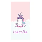 Милое детское персонализированное пляжное банное полотенце с единорогом, розовое и белое пончо из микрофибры, полотенце для бассейна с единорогом, подарки с именем на заказ для девочек