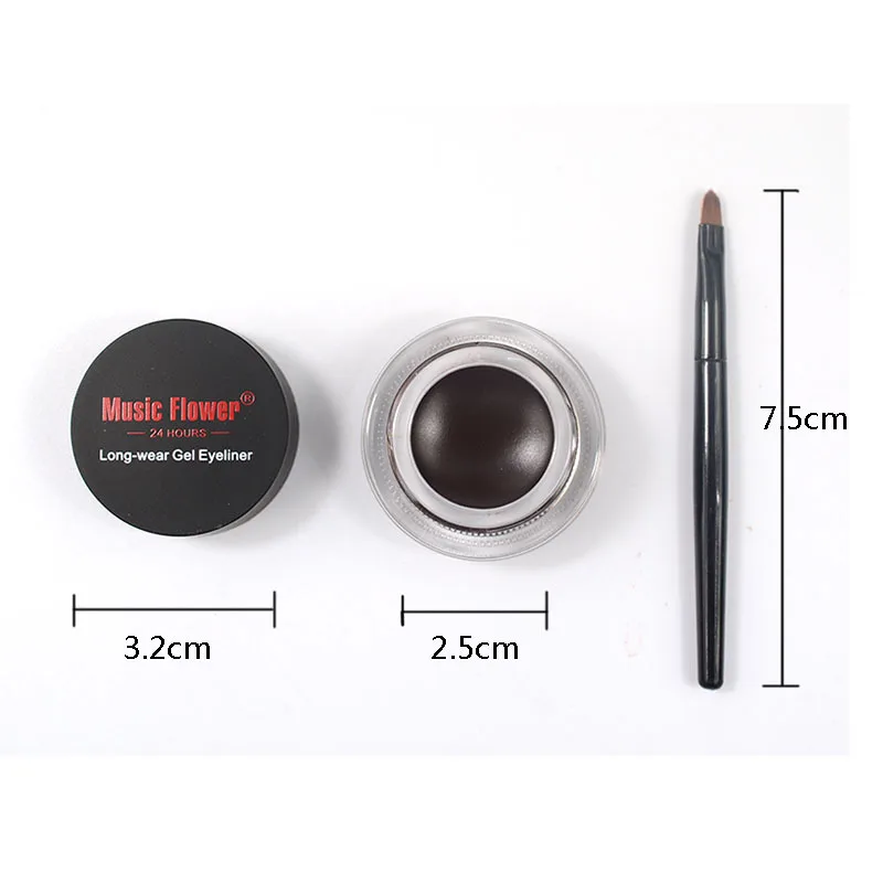 Горячая Женская Черная водостойкая гелевая подводка для век макияж