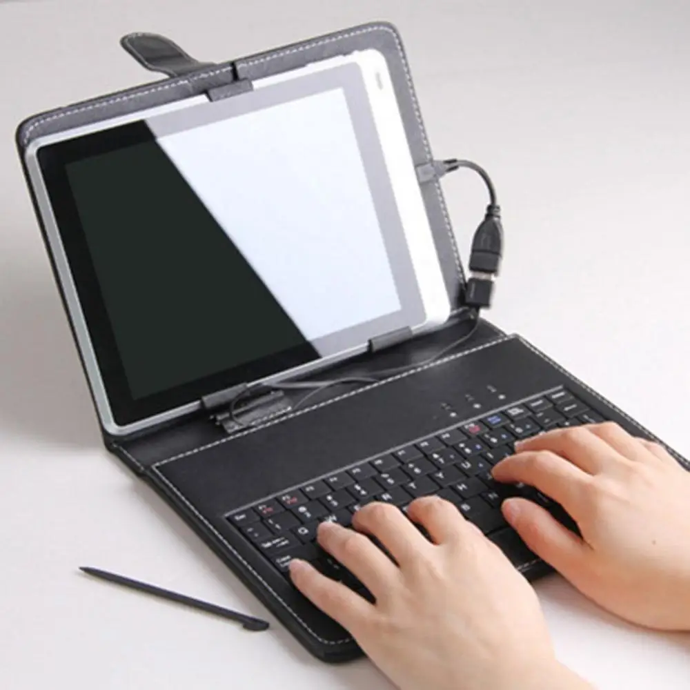 Прочный и красивый 10 1 дюймовый чехол из искусственной кожи USB клавиатура для Android