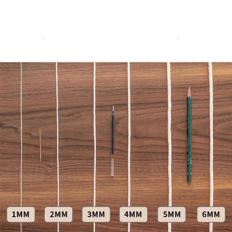 Веревка макраме шнур из натурального бежевого хлопка витая нить для рукоделия