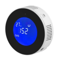 tuya natural gas alarm smart sensor gas leak detector with temperature function lcd display smart life app 2021