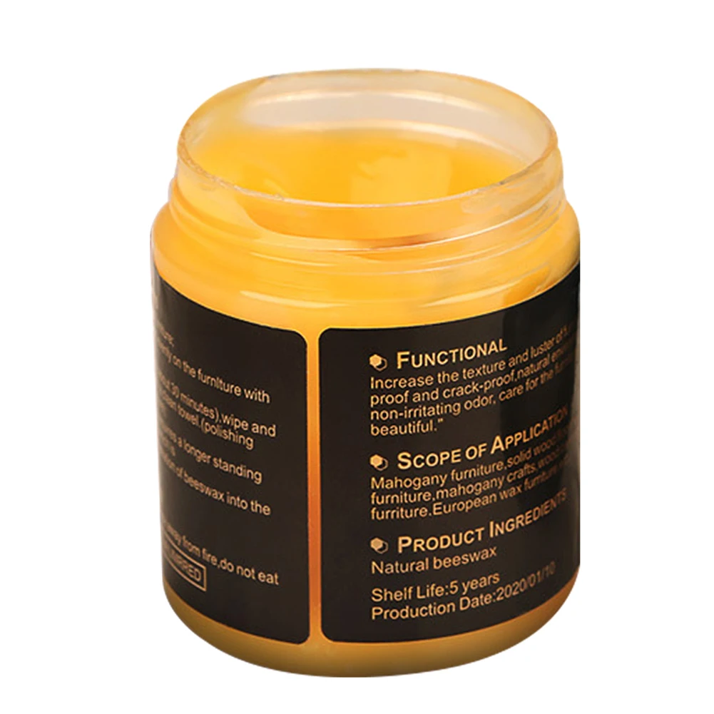 

Hot Wood Seasoning Beewax Multipurpose Natural Wood Wax Traditional Beeswax Polish for Furniture Floor Tables Chairs Cabinet FQ-