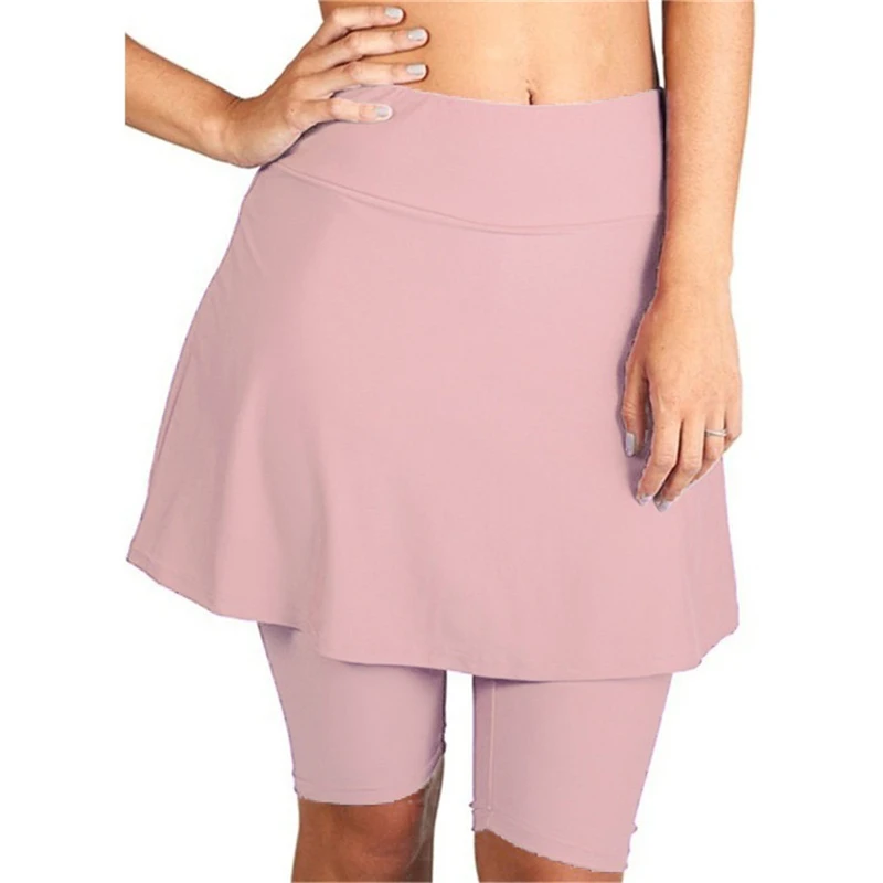 

Leggings Fitness Knee Length Pants Casual Middle Waist Leggings Tennis Pants Sports Fitness Five Points Skirt Pants Leggins