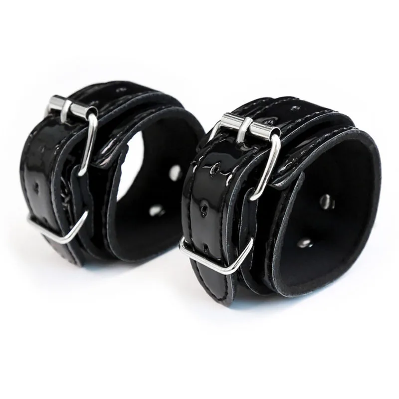 Кожаный БДСМ бондаж наручники для взрослых игр фиксаторы секс игрушки пар пытки