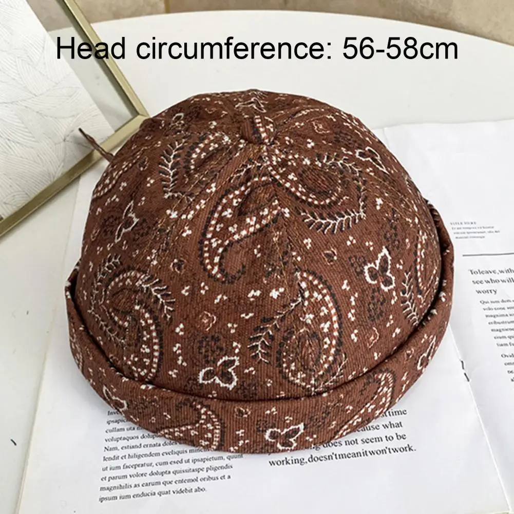 

Hats Unisex Retro Flower Hat Cotton Hip-hop Beanie Adjustable Beret Cap Headwear
