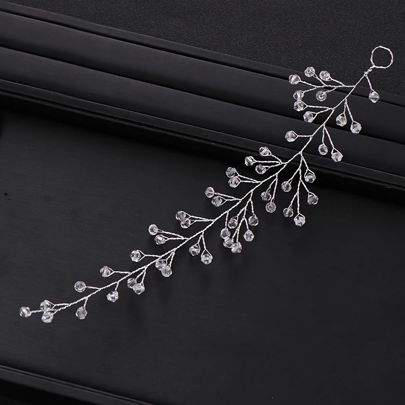 Свадебные аксессуары для волос с кристаллами серебристого цвета тиара невесты