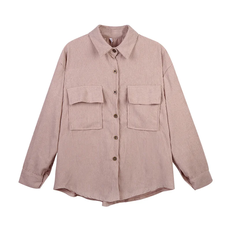 Вельветовая рубашка-пальто Женская весенне-осенняя дизайнерская рубашка 2021