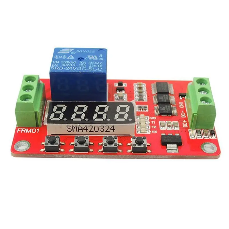 24V DC Многофункциональный самоблокирующийся релейный таймер цикла PLC модуль