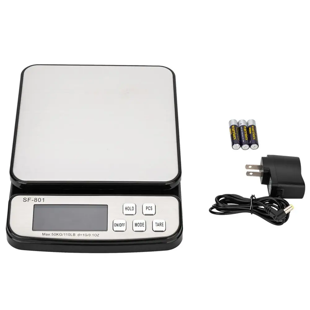

500/0.01g 3000g/0.1g Stainless Steel Digital Postal Scale Battery PowerPocket Case Postal Kitchen Weight Balance Scale US Plug