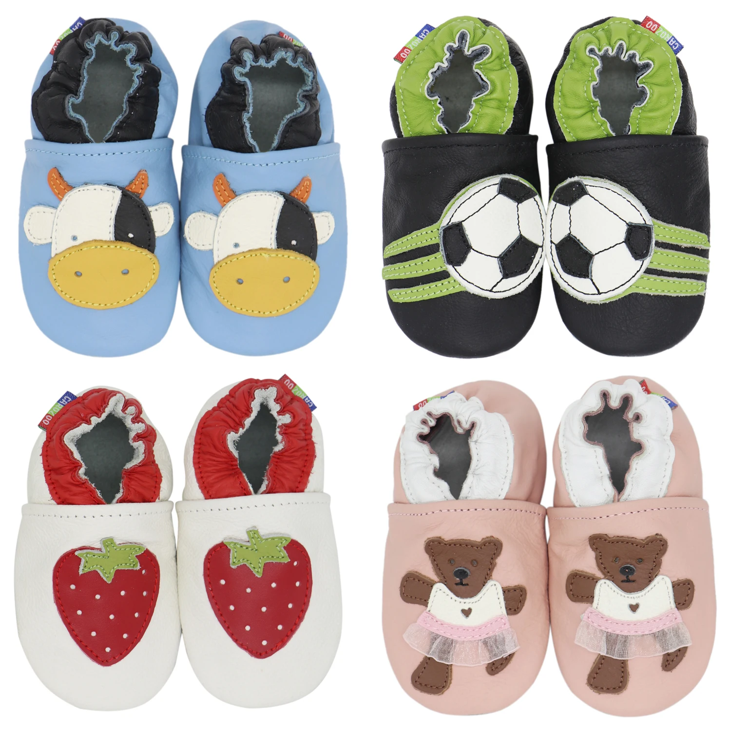 Carozoo/мягкие кожаные тапочки для маленьких мальчиков с героями мультфильмов