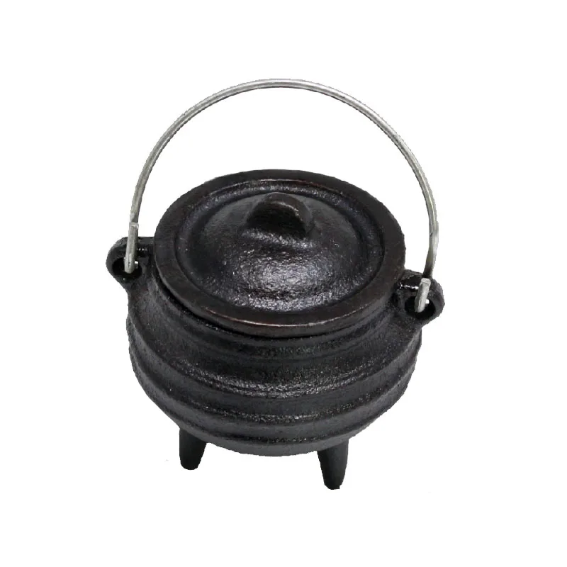 Чугунный мини горшок с тремя ножками Южноафриканский чугунный Potjiekos|Кастрюли| |