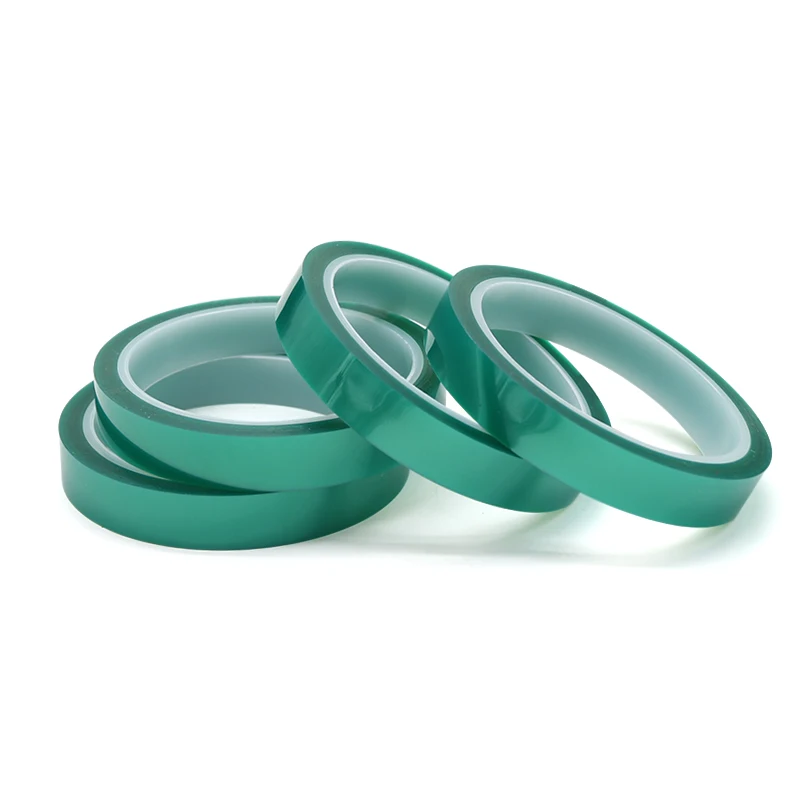 

10pcs 10mm x 33M Green PET Film Tape High Temperature Heat Resistant PCB Solder SMT Plating Spray Paint Insulation Protection
