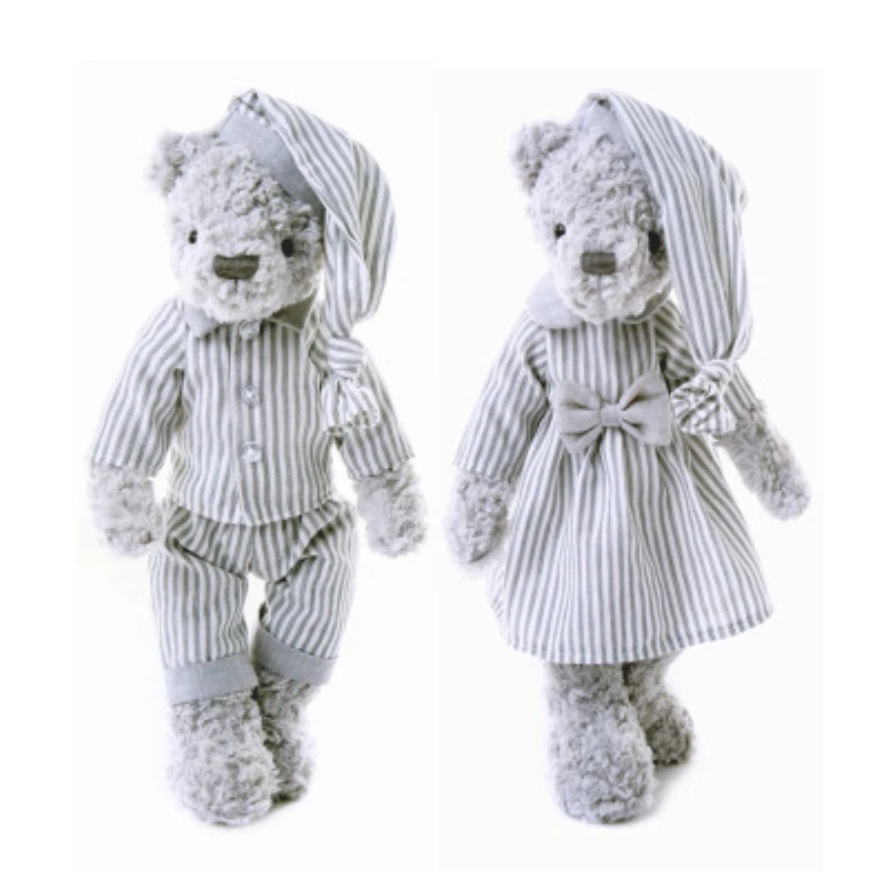 

Sleepwear Bear Plush Doll Toys Stuffed Animals Sleep Bear girl boy Soft Toy Sit Height 21CM For Kids Birthday Xmas Gifts T166