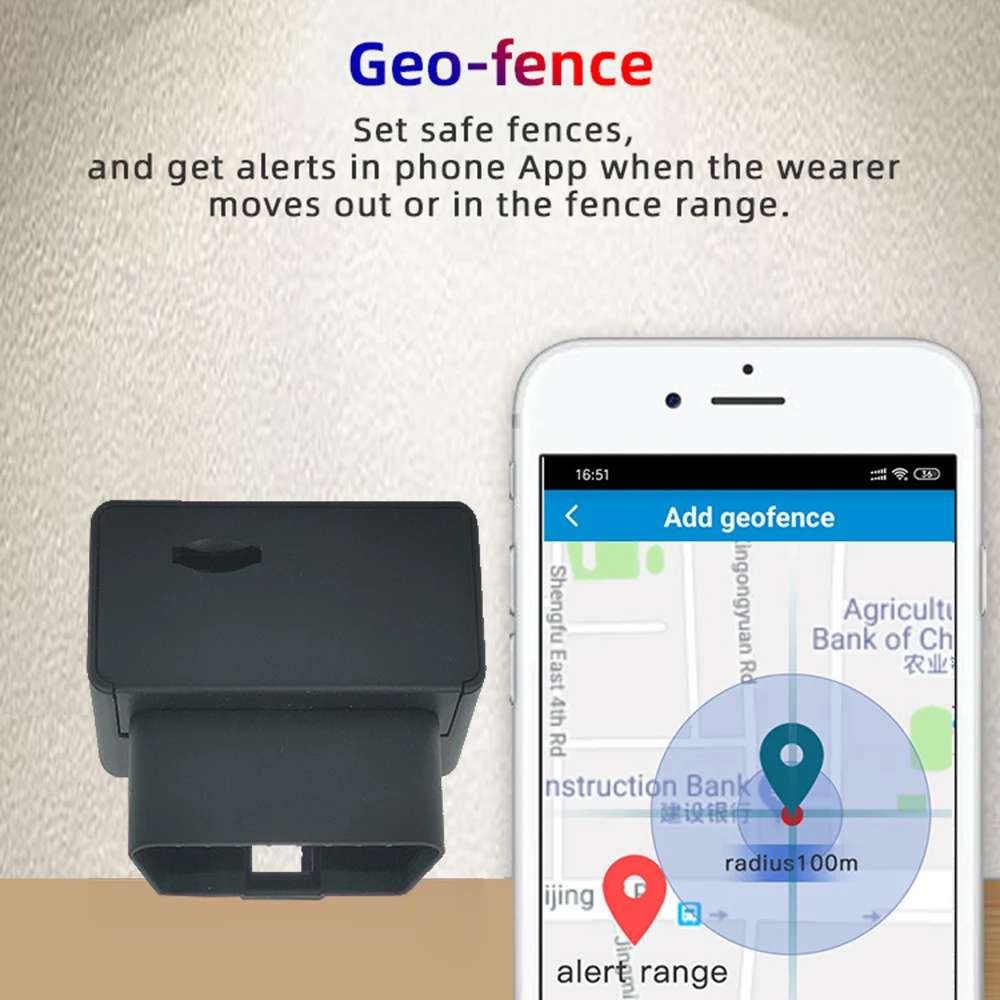 Мини GPS-трекер 16-контактный OBD2 автомобильный Противоугонный трекер OBD II GSM