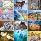5d алмазная вышивка сделай сам, Серия животных, квадратная Круглая Полная Алмазная полная комплектация, искусство бриллиантами