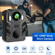 BOBLOV Z09L HD 1296P Wearable Body Worn Camera 170 Degree 2 Inch Screen Security Police Camera Mini 