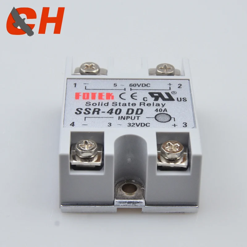 Однофазный радиатор постоянного тока ssr 25dd 40DD 60DD 80DD SSR с контролем от 3 32VDC до 5 220VDC25A