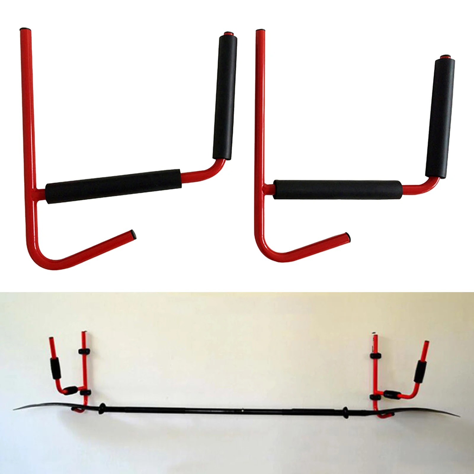 

Indoor Kayak Storage Hook Rack Wall Mounted Holder Wall Bracket Paddle Storage Holder Garage Hooks Surfboard Accessory Red