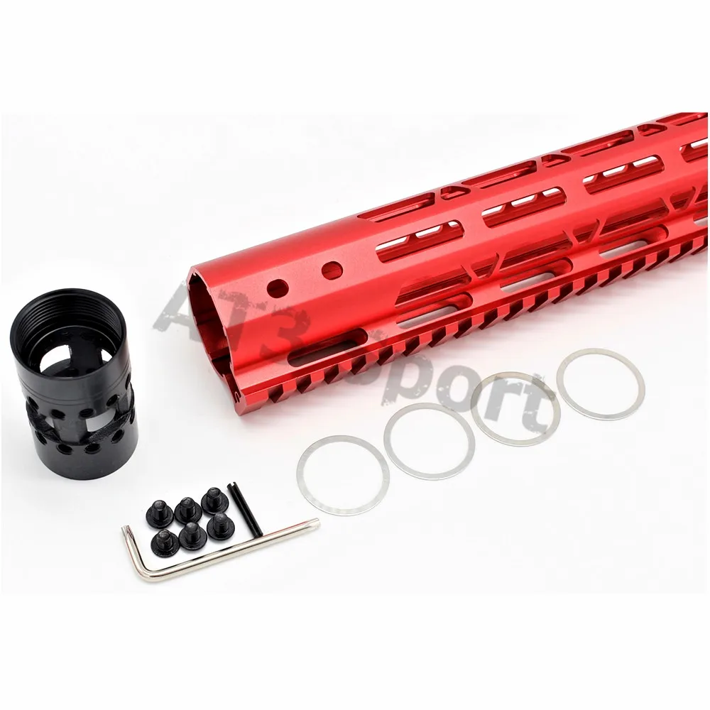 15'' inch Ultralight M-lok Handguard Rail Free Float Pictinny Mount Systems Black/Tan/Rad Fit.223/5.56/AR-15 Aluminum Nut | Спорт и