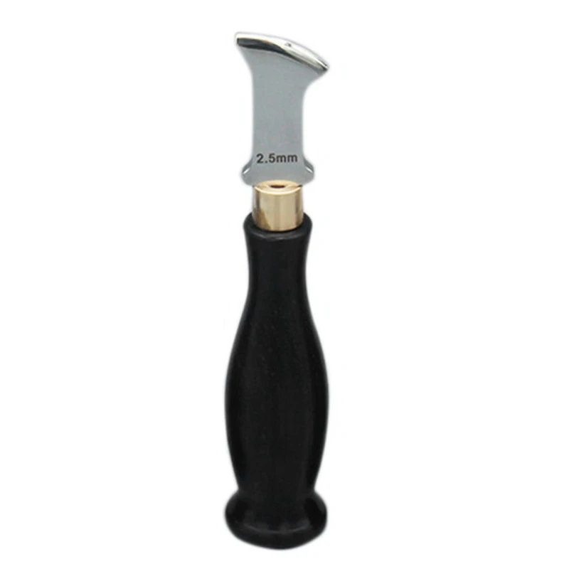 

Leather Edge Creaser 2.5mm Leather Edge Creasing Tool Stainless Steel Edge Marking Leather Craft Black Wood Handle Tools