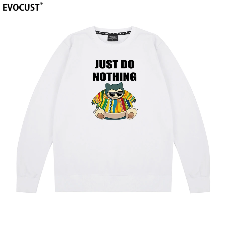 Snorlax do nothing Аниме Забавный мультфильм вапорволн Гавайи креативные Harajuku толстовки