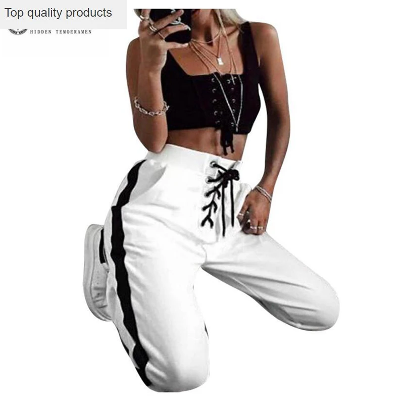 

Hot sale 2020 New Spring Casual Pants Women Fashion Simple tied bandwidth pine pencil feet Pants Long Pants C068