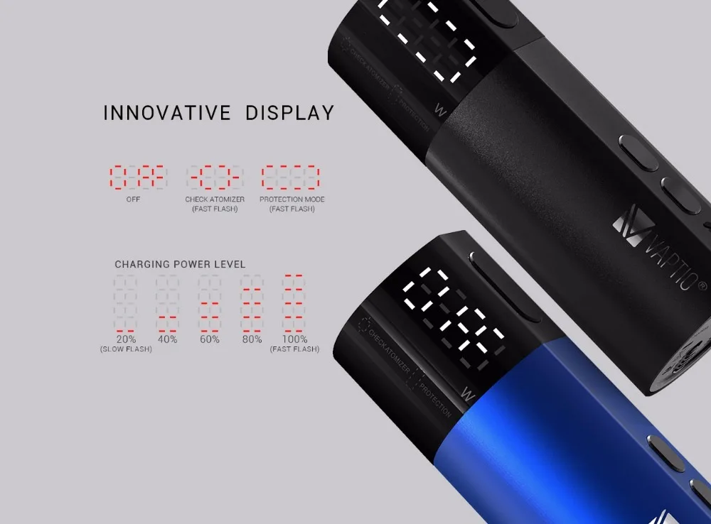 Подарочный Vape мод 100 Вт электронная сигарета Vaptio VEX коробка мод vape батарея 510 Распылитель с резьбой Подходит для аккумулятора 18650 аккумулятор 21700
