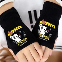 anime danganronpa cosplay half finger gloves animation surrounding gloves computer typing warm half finger gloves