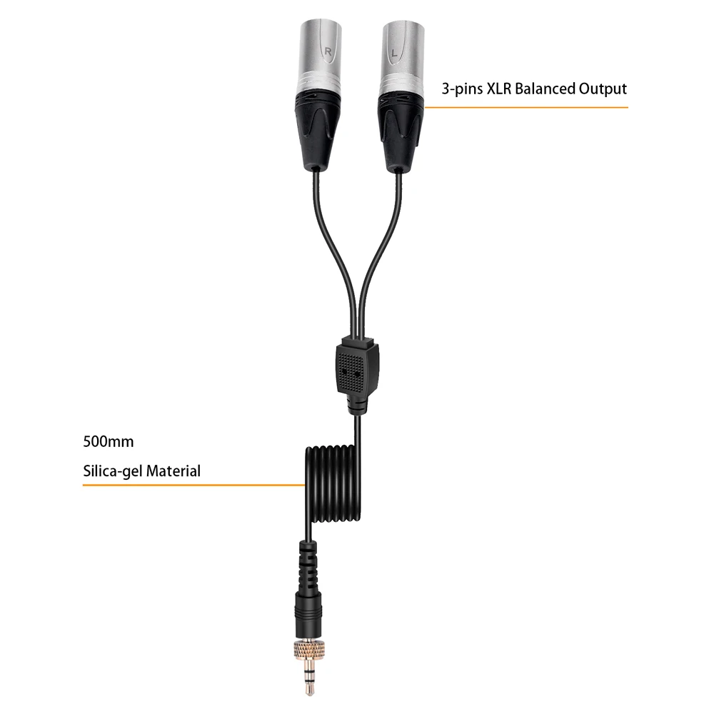 Comica CVM-DS-XLR 3 5 мм TRS на двойной XLR стерео аудио выход кабель адаптер для беспроводной
