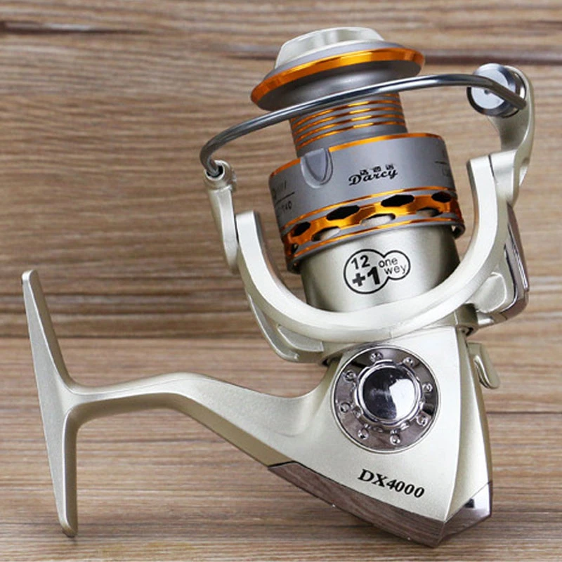 Катушка рыболовная с деревянной рукояткой 12 + 1 шарикоподшипников 5 5: 1|Рыболовные