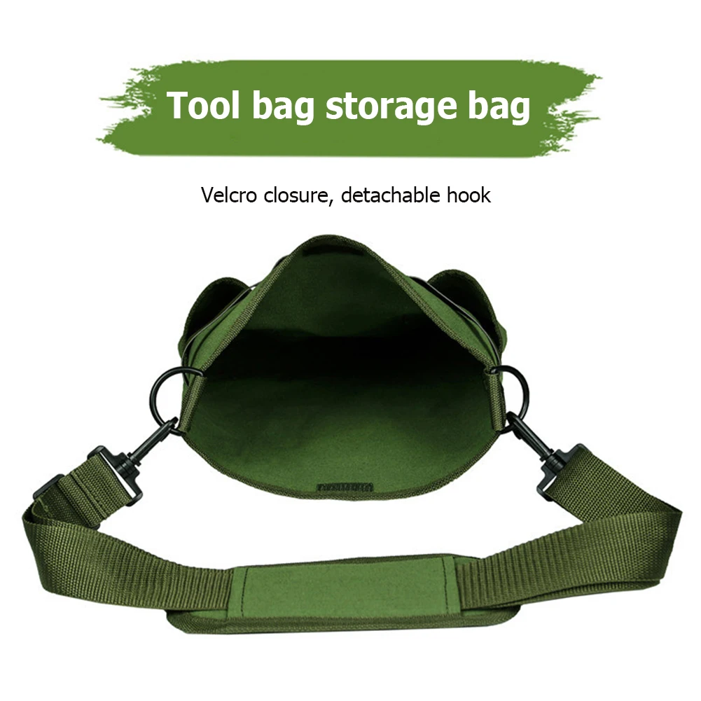 

Multi-Pocket Gardening Tool Storage Bag Waterproof Canvas Shoulder Bag Shovels Rakes Screwdrivers Organizer Cross Body Messenger