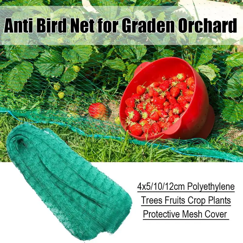 

Bird Netting 4x5/10/12cm Polyethylene Trees Fruits Crop Plants Protective Mesh Cover Anti Bird Net for Graden Orchard
