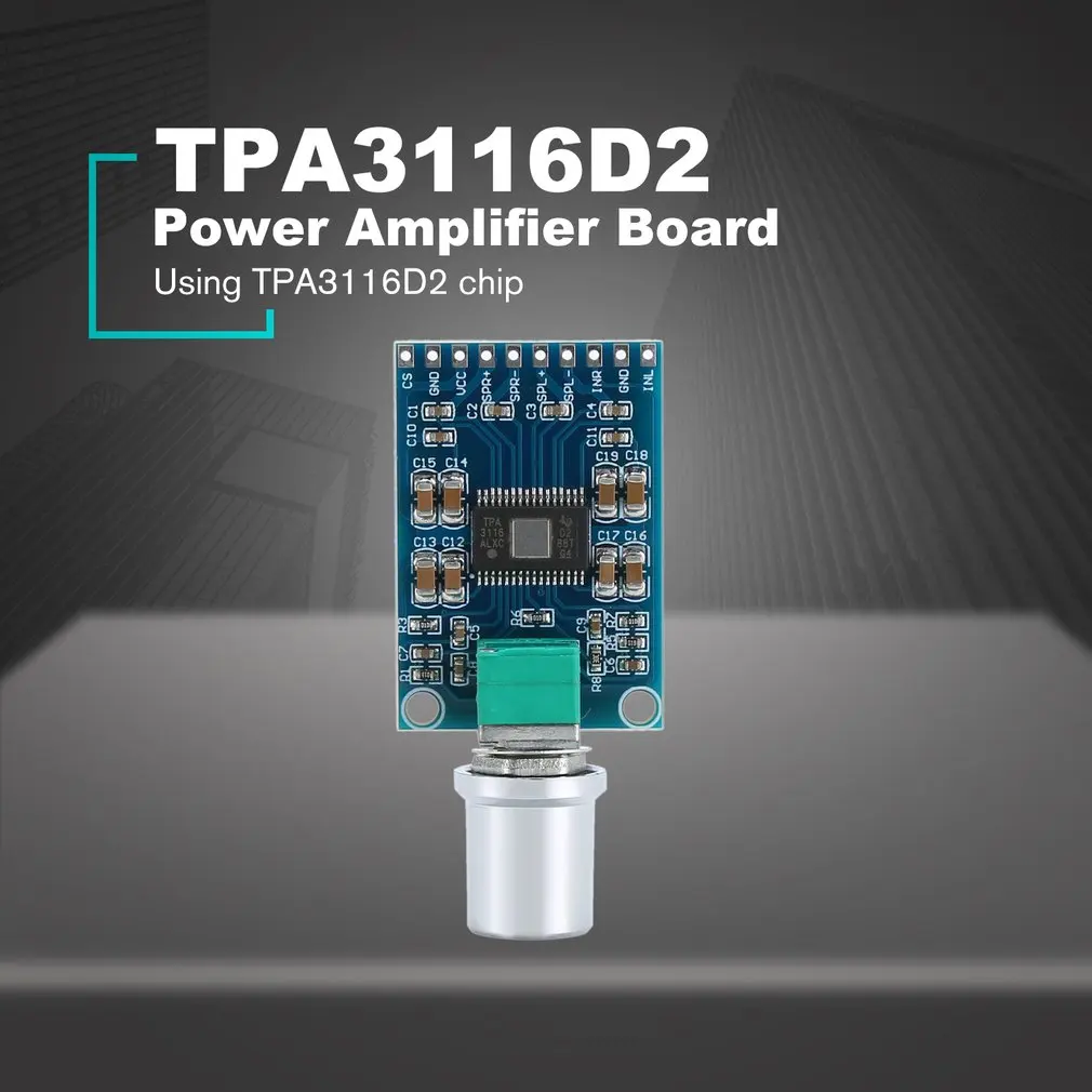 TPA3116D2 DC 12 V-24 V 2x50 Вт двухканальный Мини цифровой усилитель класса D 50 + XH-M562 Мощность
