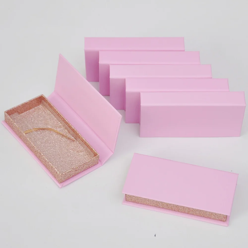 

Wholesale Eyelash Packaging Box Lash Boxes Package Custom Magnetic Dark Pink Mink Lashes Makeup Lashes Box Vendor Fast Shipping