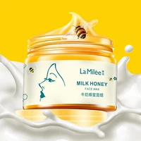 honey milk extract face mask mositurizing exfoliating blackhead remover pore firming anti aging brightening facial wax 150g
