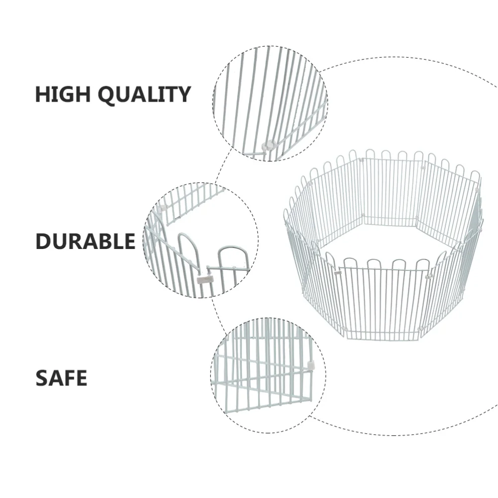 

8Pcs Pet Fence Cage Assemble Fence Hamster House Small Pet Fence Amusement Park