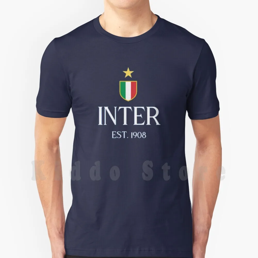 Inter T Shirt Männer Baumwolle Baumwolle S-6xl Fußball Inter Italia Scudetto Fußball Nerazzurri Italien Roma Itali