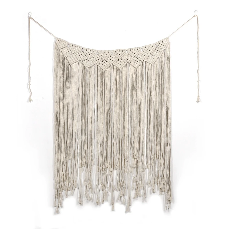 

Bohemian Style Tapestry Wall Hanging Macrame Hand-Woven Curtains Tapestries Outdoor Home Wedding Christmas Art Wall Decorations