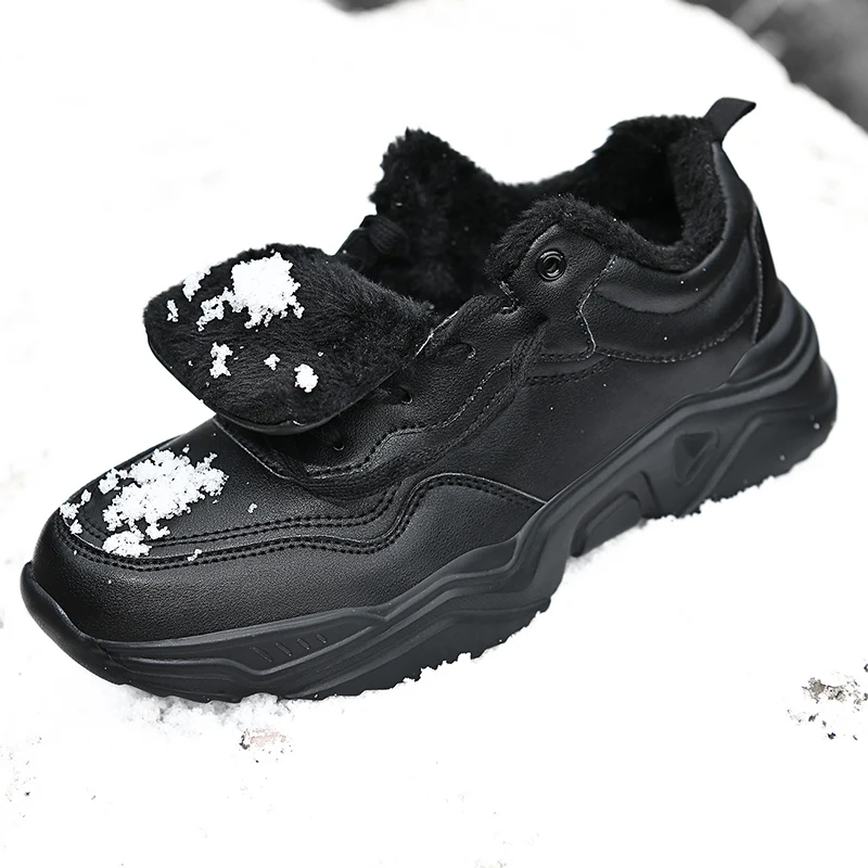 

Men Boots Men's Winter Shoes Fashion Snow Boots Shoes Plus Size Winter Sneakers Ankle Men Shoes Winter Boots Black Footwear Male
