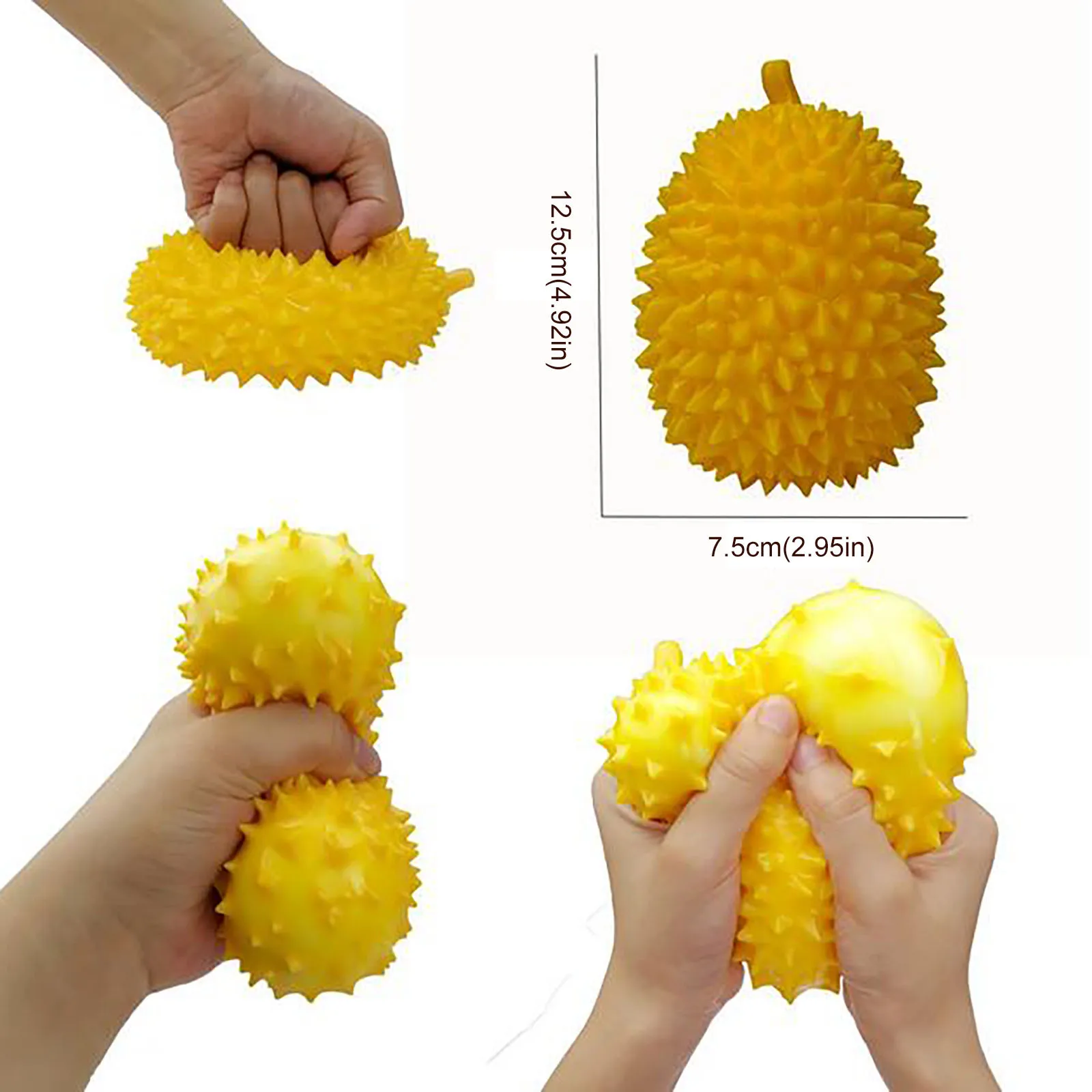 

Simulation Durian Squeeze Toy Eco-friendly Multicolor Fruit Decompression Toy Children Adult Pressure Relief Device Gift#Z