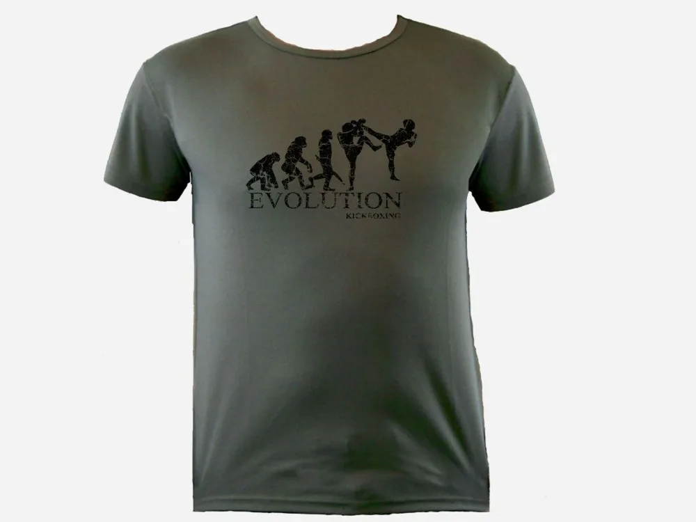 

Kickboxing Evolution Distressed Look Workout Training Sweat Proof New Unisex European Style Soft Cotton T Shirt Design Website