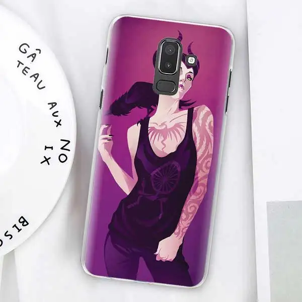 09 Чехлы Angelina Jolie Maleficent для samsung Galaxy J4 Plus J6 Plus J8 J3 J5 J7 J5 Prime жесткий чехол - Color: 09