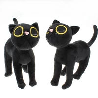30cm fran bow cat plush toy cute black game cat plush doll stuffed animal toys kids birthday xmas gift gamer fans collection toy