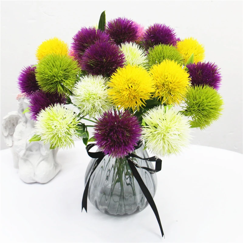 Искусственные растения 5 шт./компл. имитация цветов Одуванчик пластиковые