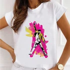 Женские летние футболки с коротким рукавом, с принтом Queen Freddie Mercury, повседневные топы в стиле Харадзюку