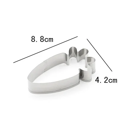 1 шт. 3D резак для печенья в форме моркови из нержавеющей стали инструмент кухонный