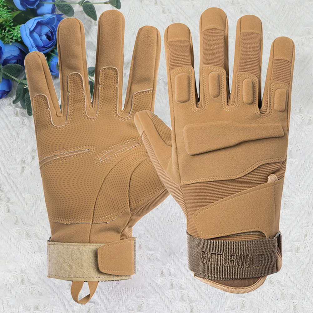 

1 Pair Outdoor Mountaineering Full-finger for Training Cycling Antiskid Protective Mitts for Man and Woman