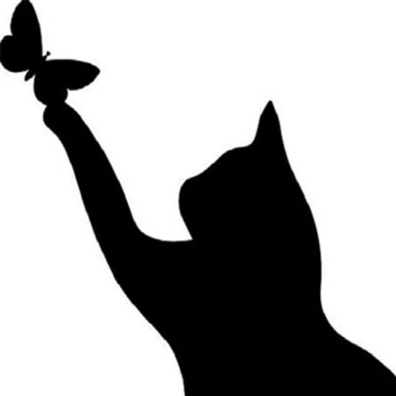 

Metal Animal Black Cat Decorative Silhouette Garden Stakes Outdoor Statues Lawn Yard Halloween Decorations Art