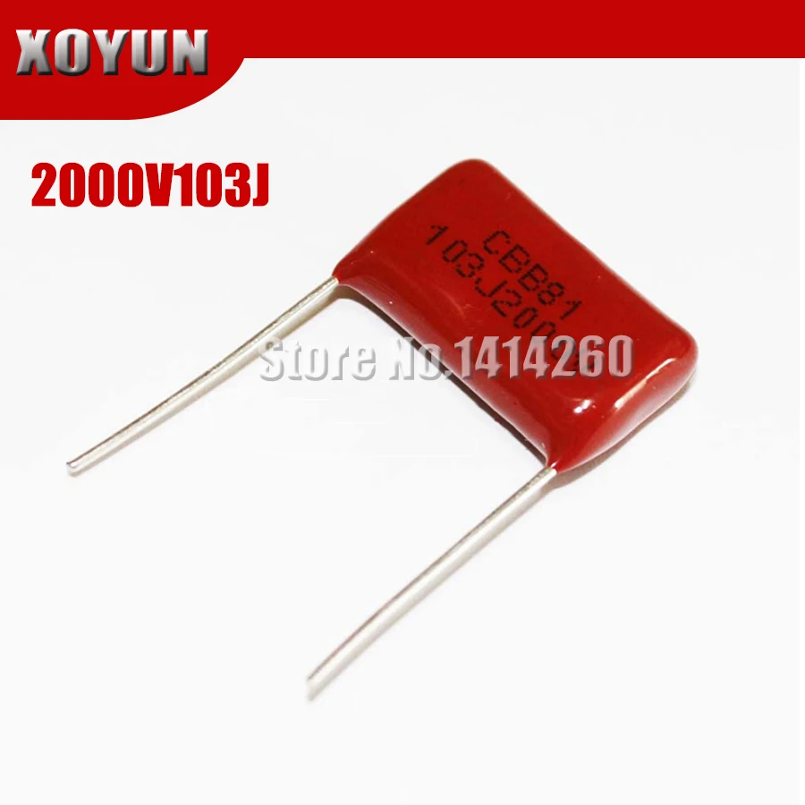 10 шт. CBB81 2000V103J 10NF 0 01 мкФ 2KV шаг 20 мм 103J 2000V CBB полипропиленовый пленочный