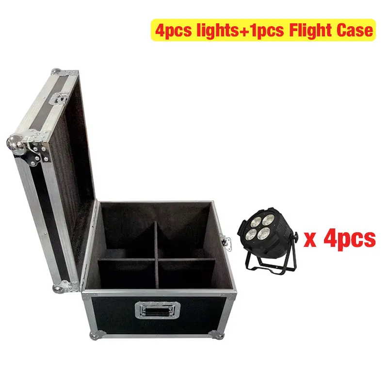 FlightCase with4pcs Кейс с 2/4/6/8 светодиодов 4x50 Вт COB Стандартный теплый белый светильник высокой мощности алюминиевые светильники DMX512 Ступенчатый контроль оборудования - Цвет: FlightCase with4pcs